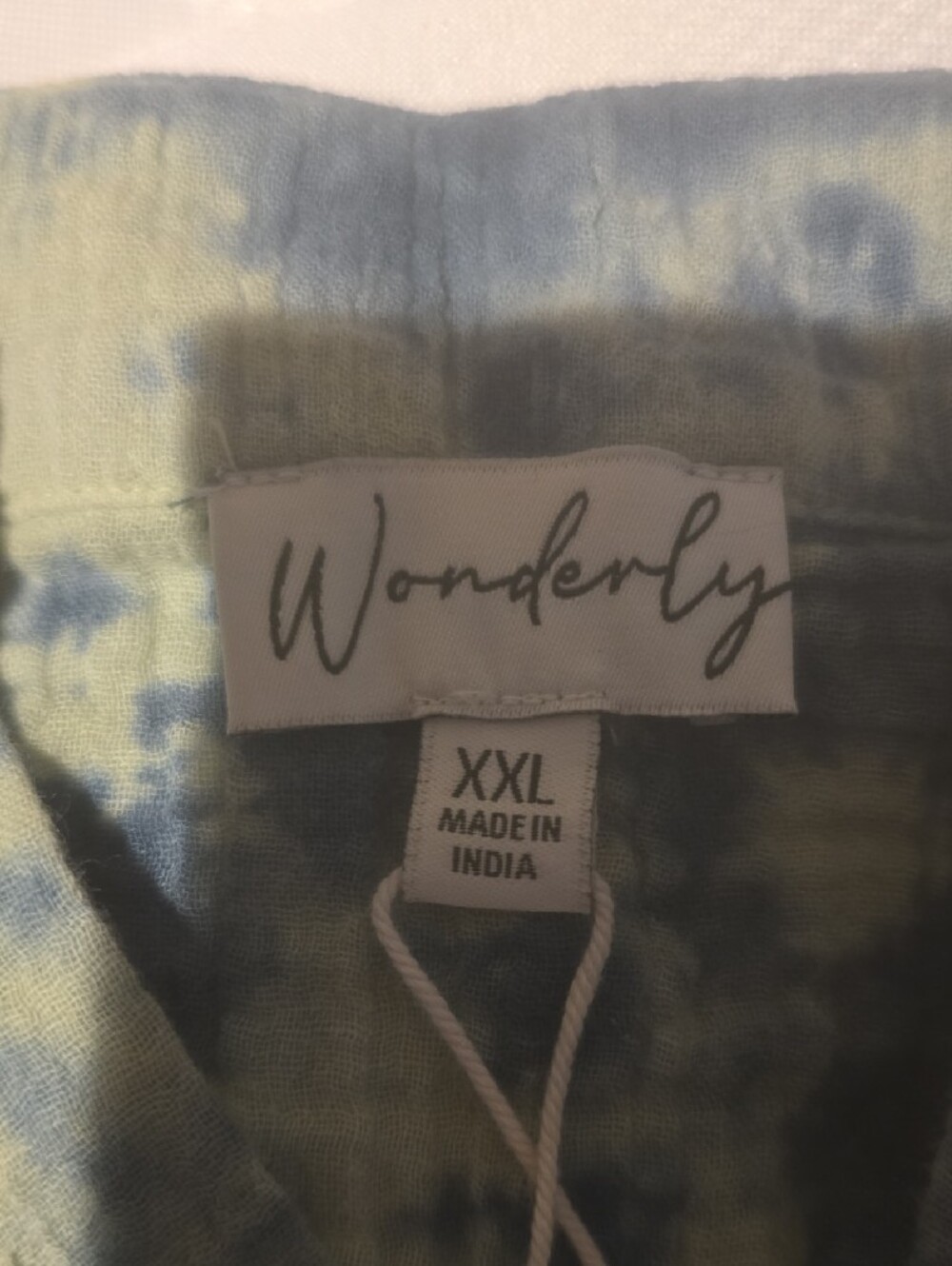 Wonderly Tie-Dye Short Sleeve Tops - Blue, Green, Orange - Picture 3 of 8